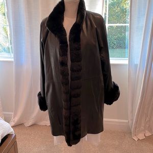 Ladies fur and leather Coat